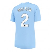 Camisa de Futebol Manchester City Kyle Walker #2 Equipamento Principal Mulheres 2023-24 Manga Curta